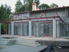 custom home nearing completion of construction